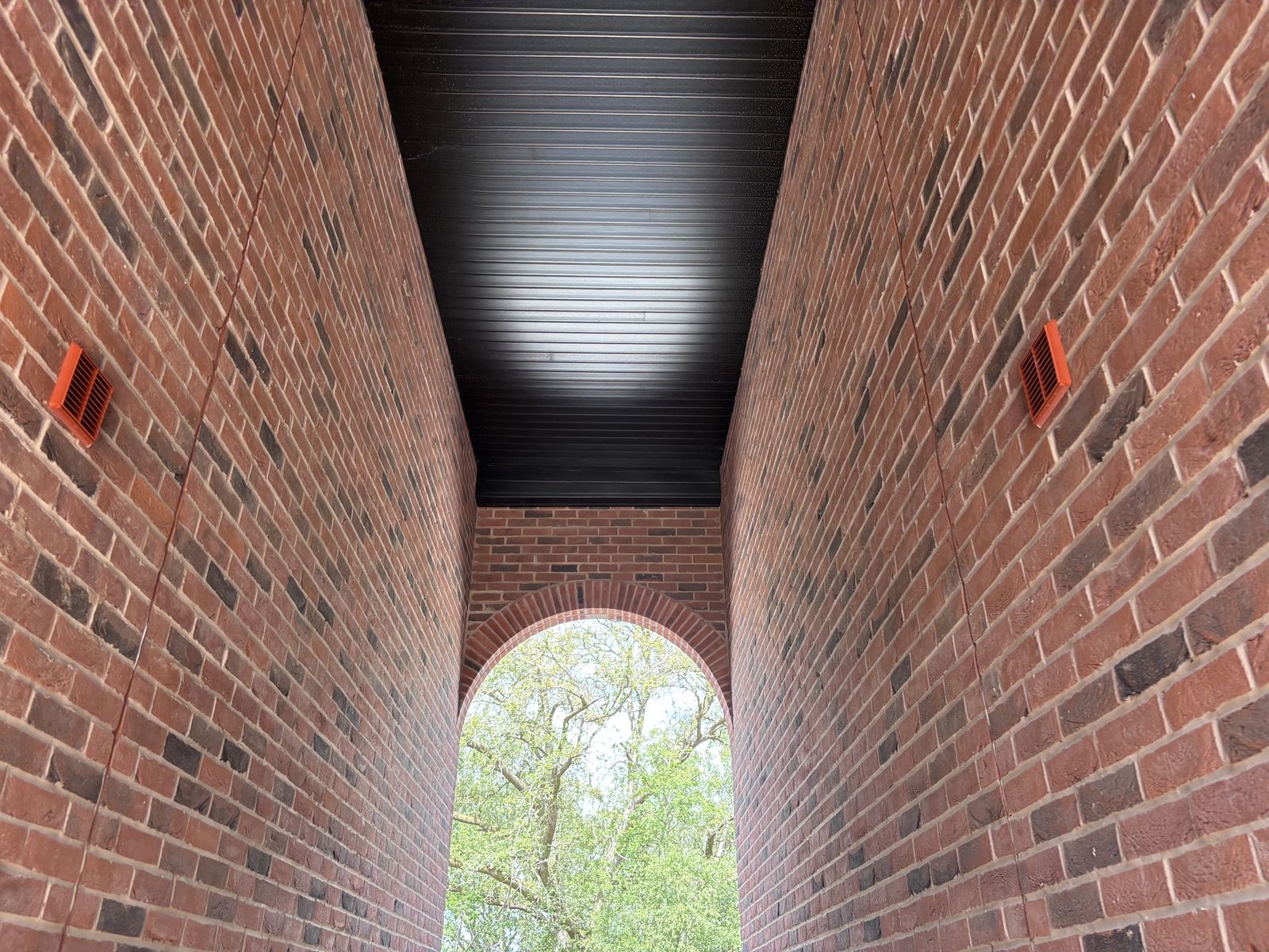 Internal brick archway detail at the BOSC development