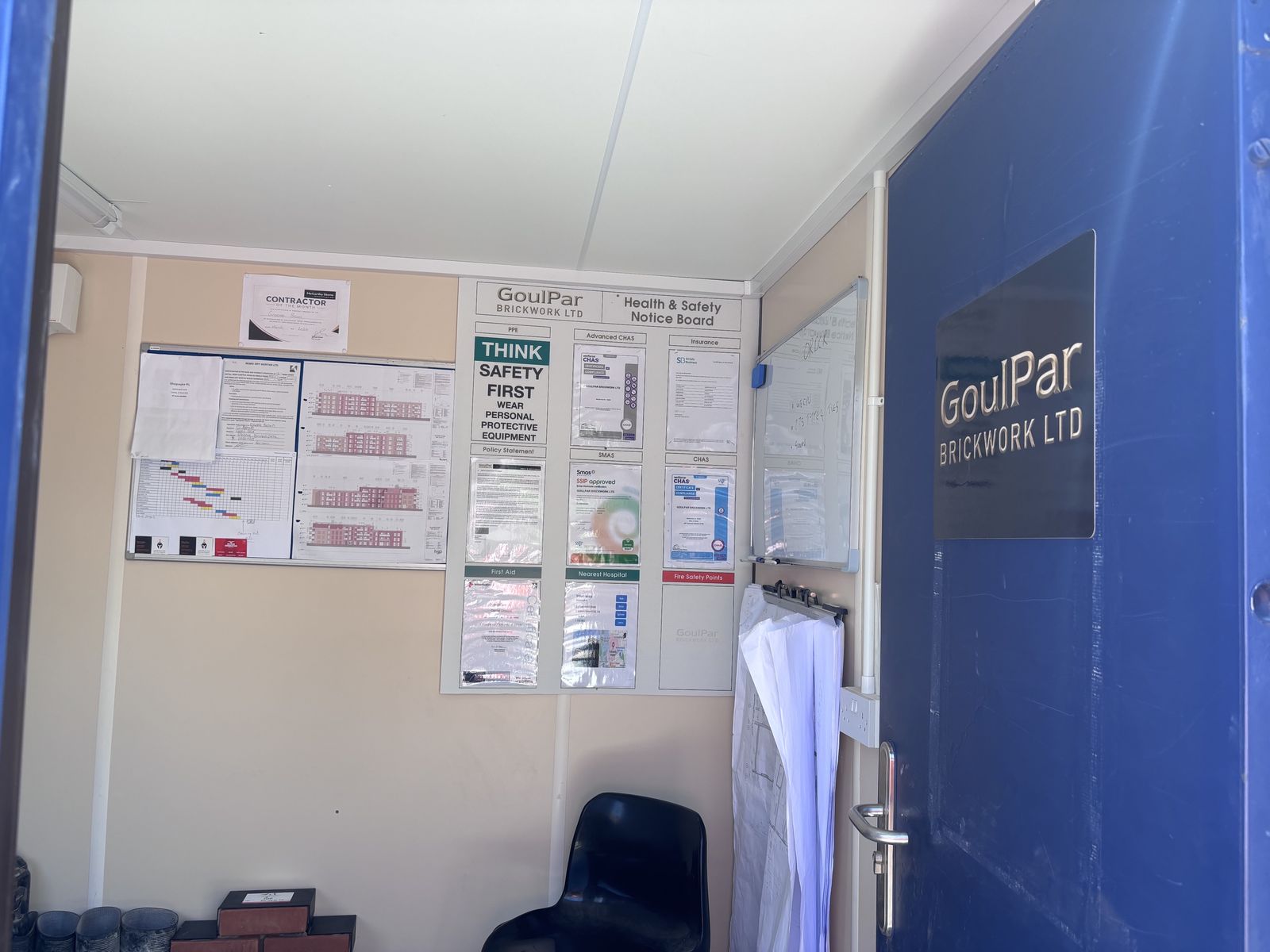 GoulPar site office at the McCarthy & Stone development in Chichester