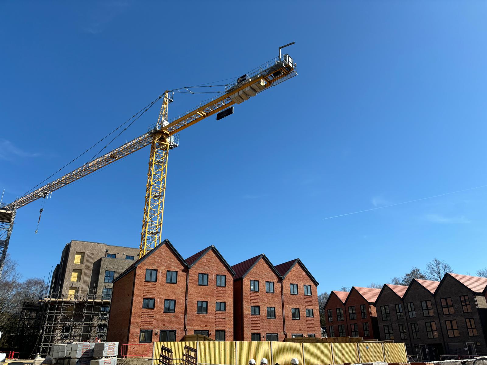 Eastpoint wider development view with construction crane