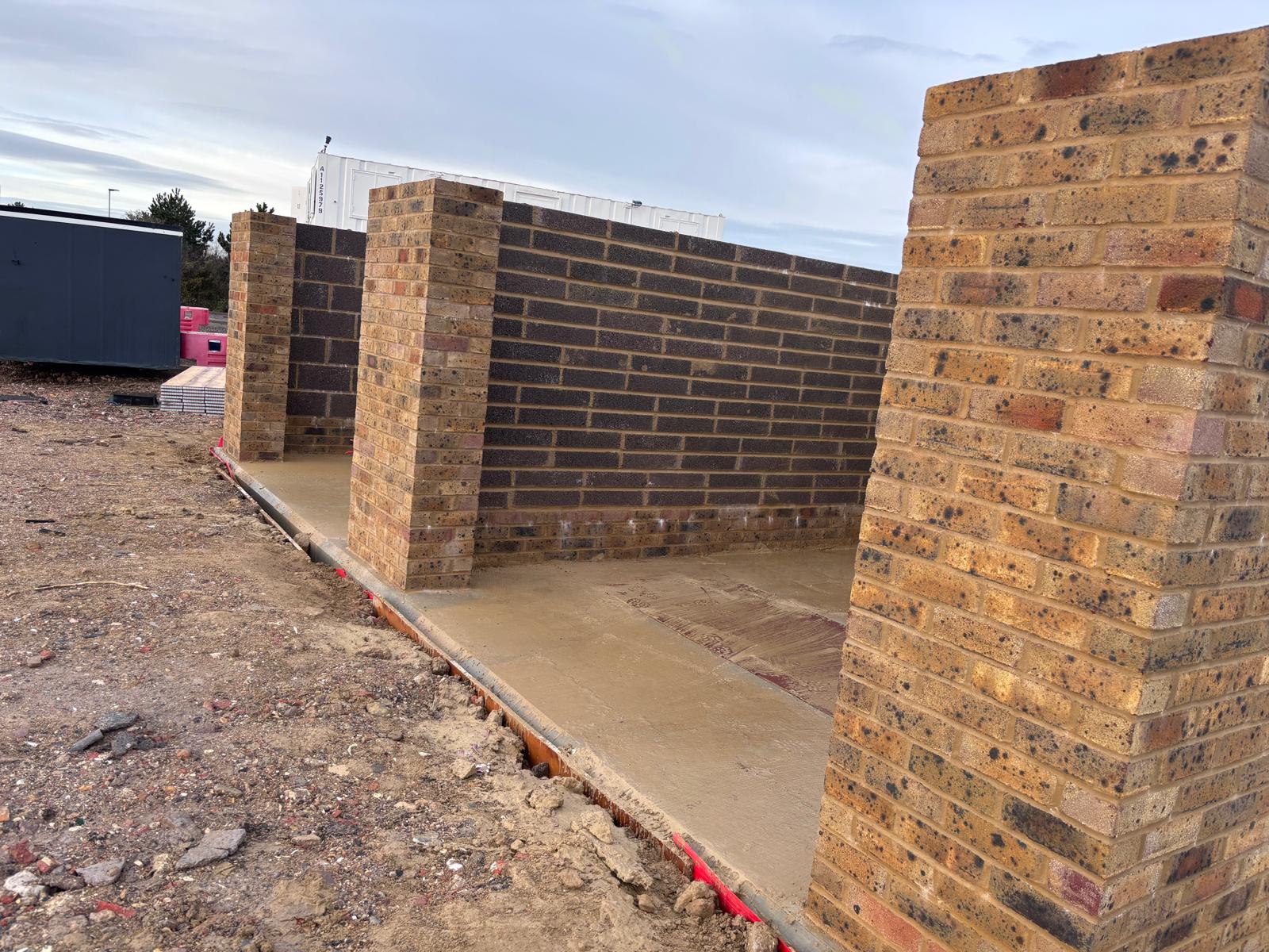 Tipner East brickwork wall detail