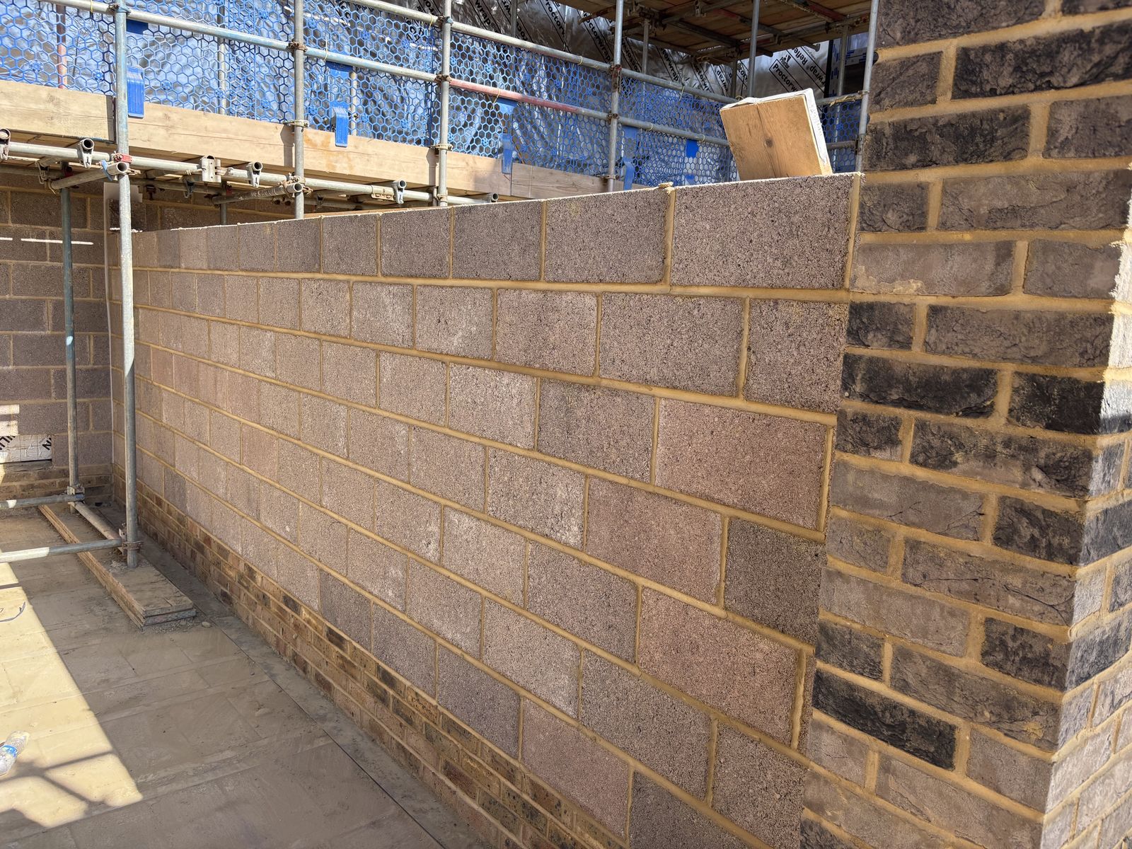 Two-tone brickwork detail at the Tipner East development