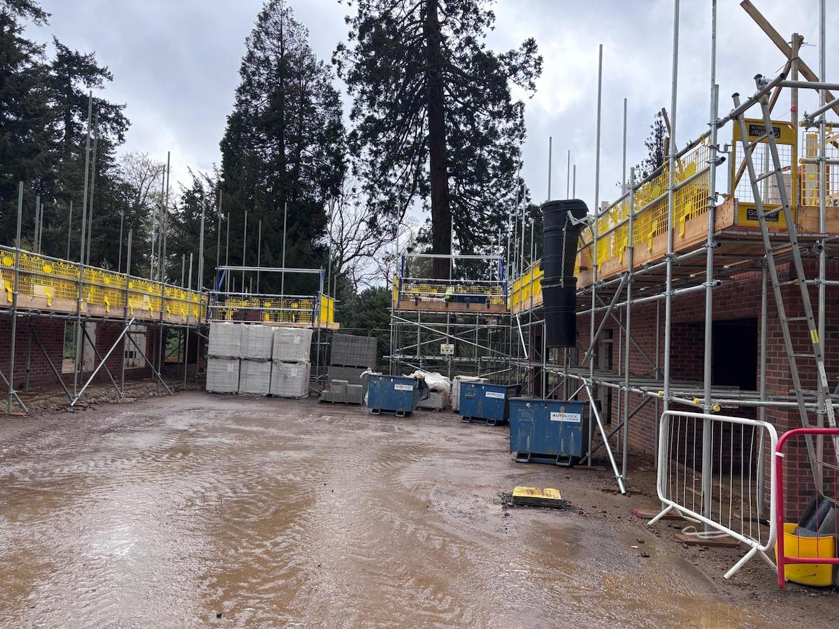 Whitehill Chase scaffolding